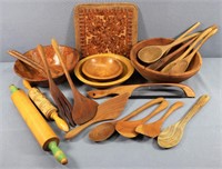 Wooden Bowls & Kitchen Utensils