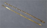 (2) 14K Yellow Gold Bracelets, 5.4g