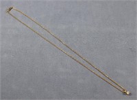 14K Yellow Gold Necklace w/ Diamond Pendant, 4.7g