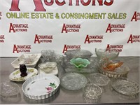 Lot of cut glass, carnival glass and more