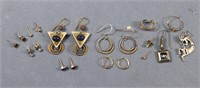 Assorted Earrings, Mostly Sterling