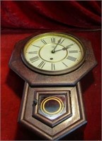 10" Drop Octagon R.C. Waterbury Clock co. key