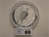 2014 1 Kilo .999 Silver Kookaburra Round