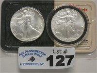 2004 & 1987 American Silver Eagle Dollars