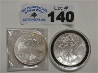 1999 & 2000 American Eagle Silver Dollars