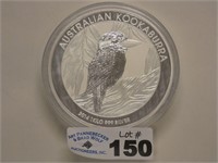 2014 1 Kilo .999 Silver Kookaburra Round