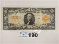 Series of 1922 Gold Seal Large $20 Note