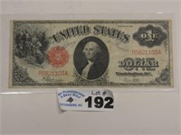 Series of 1917 Red Seal Large One Dollar Note