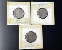 1902, 1903, and 1909 Liberty Head V Nickels