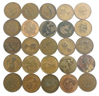 (25) Great Britain Half Pennies