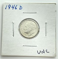 1946-D Dime Uncirculated, Silver