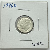 1946-D Dime, Uncirculated, Silver