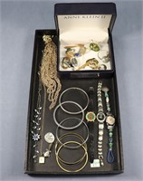 Group of Costume Jewelry, 3 Wrist Watches
