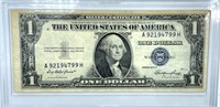 1934 E One Dollar Silver Certificate, Blue Note