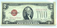 1928 Series-G Two-Dollar Red Bank Note