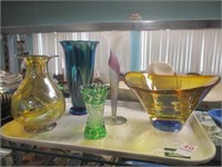 5 SIGNED GLASS PIECES