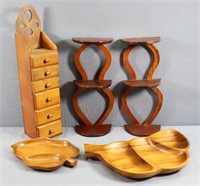 5pc. Vintage Wooden Items