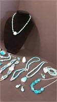 ASSORTED TURQUOISE STYLE COSTUME JEWELLERY