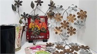 TIN WALL HANGINGS + 2 WASTE PAPER BASKETS