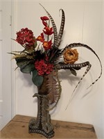 Ceramic Vase with Floral Arrangement
