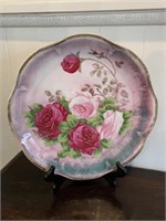 Vintage French Périer Rose Porcelain Plate