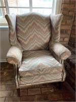 Vintage Queen Anne  Wing Back Chair with Brads