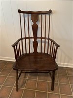 Windsor Style Arm Chair with Comb Back