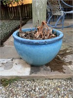 Blue Ceramic Glower Pot