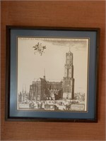 Print of St Marten Church Dome Utrecht
