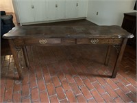 Long Wooden Console Table With Two Drawers