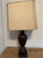 Vintage Metal Table Lamp with Bird Motif