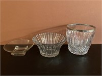 Glass bowls & wine bucket