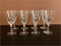 Cut glass stemware