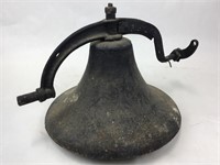 15" Antique Cast Iron Bell Repaired Yoke