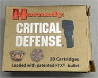20 rnds. Hornady Critical Defense 40 S&W