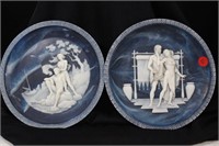 PAIR OF CAMEO PLATES 9 IN