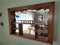 Hanging Knick Knack Shelf w/ Mirror Back