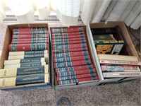 3 Boxes of Books World Book, How To, & Year Books