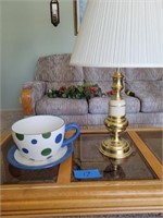 Coffee Cup Planter & Lamp Lamp 32" Tall Planter