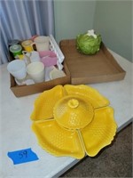 Tupperware, Appetizer Tray, & Cabbage Cookie Jar