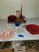 Assorted Glasswear & Collectible Plates