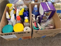 2 Large Boxes of Cleaning Supplies