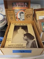 Box of Old Sheet Music & Hymnals