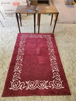 Throw Rug, 2 End Tables Rug 48" x 30" ET 15" x