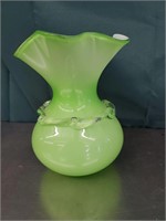 9" Abstract Blown Glass Vase