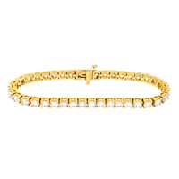 18KT Yellow Gold 10.00ctw Diamond Tennis Bracelet