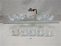 12 PCS. VINTAGE NESTLE GLASS: