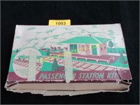 Vintage railroad train passenger station kit
