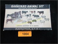 Vintage railroad train barnyard animal set