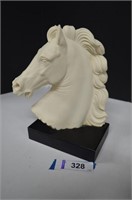 Alabaster Horse Bust Signed A. Giannelli Italy